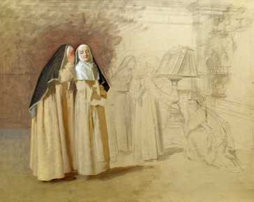 Salvatore Frangiamore - Studio per il dipinto: La visita del Cardinale 